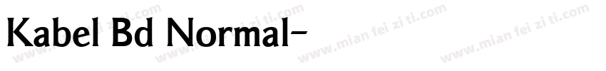 Kabel Bd Normal字体转换